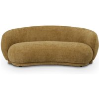 Privatefloor - Gebogener Design-Sofa im zeitgenössischen Stil mit Chenille-Polsterung - Curvy Senf von PRIVATEFLOOR