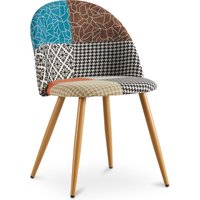 Gepolsterter Esszimmerstuhl mit Patchwork - Skandinavischer Stil - Patty Gepolsterter Esszimmerstuhl mit Patchwork - Skandinavischer Stil - Patty von PRIVATEFLOOR