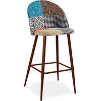 Gepolsterter Hocker im Patchwork-Stil - Skandinavischer Stil - Patty Multicolor Gepolsterter Hocker im Patchwork-Stil - Skandinavischer Stil - Patty Multicolor von PRIVATEFLOOR