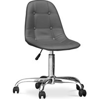 Privatefloor - Gepolsterter Schreibtischstuhl mit Rollen - Kunstleder - Fery Grau Privatefloor - Gepolsterter Schreibtischstuhl mit Rollen - Kunstleder - Fery Grau von PRIVATEFLOOR