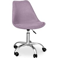 Gepolsterter Schreibtischstuhl mit Rollen - Tulip Purple von PRIVATEFLOOR