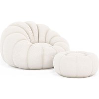 Privatefloor - Gepolsterter Sitzsack-Sessel - Weißer Bouclé - Rubi Privatefloor - Gepolsterter Sitzsack-Sessel - Weißer Bouclé - Rubi von PRIVATEFLOOR