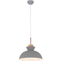 Deckenlampe - Pendelleuchte im skandinavischen Design - Sigfrid Grau - Metall, Holz - Grau von PRIVATEFLOOR