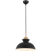 Deckenlampe - Pendelleuchte im skandinavischen Design - Sigfrid Schwarz - Metall, Holz - Schwarz von PRIVATEFLOOR