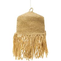 Deckenlampe aus Raffia - Boho-Bali-Design-Pendelleuchte - Lanui Natural wood - Bast - Natural wood von PRIVATEFLOOR