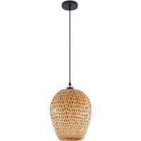 Bambus-Deckenlampe - Boho-Bali-Design-Pendelleuchte - Gina Natural wood - Metall, Bambus - Natural wood von PRIVATEFLOOR
