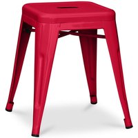 Industriedesign Hocker - 45cm - Neue Edition - Stylix Rot von PRIVATEFLOOR