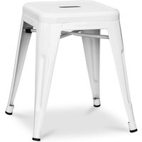 Industriedesign Hocker - 45cm - Neue Edition - Stylix Weiß von PRIVATEFLOOR