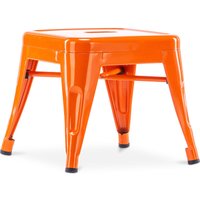 Kinderstuhl Stylix Industriedesign Metall - Neuauflage Orange - Stahl - Orange von PRIVATEFLOOR
