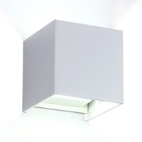 Privatefloor - Wandleuchte - LED-Würfel - Lubo Weiß - Aluminium - Weiß von PRIVATEFLOOR
