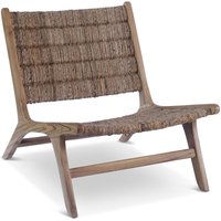 Loungesessel - Boho Bali Design Stuhl - Holz und Rattan - Prava Naturfarben - Taka, Rattan, Rattan - Naturfarben von PRIVATEFLOOR