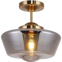 Deckenlampe - Vintage-Stil Pendelleuchte - Suki Grau transparent - Glas, Metall - Grau transparent von PRIVATEFLOOR