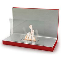 Wandmontierter Ethanol-Kamin - Rubi Rot - Glas, Rostfreier Stahl - Rot von PRIVATEFLOOR