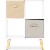 Kleines Holzbücherregal - Skandinavisches Design - Honk Weiß von PRIVATEFLOOR