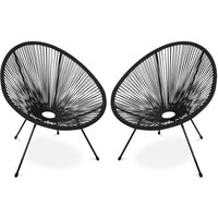 Privatefloor - Pack Acapulco Stuhl x2 - Schwarz Stuhlbeine - Neue Edition von PRIVATEFLOOR