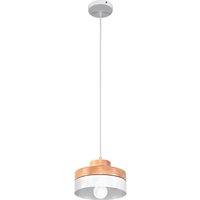 Deckenlampe - Pendelleuchte im skandinavischen Stil - Eigil Weiß - Metall, Holz - Weiß von PRIVATEFLOOR