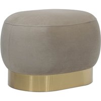 Pouf - Samt und Metall - Luxe Taupe - Samt, Metall - Taupe von PRIVATEFLOOR