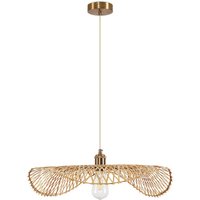 Privatefloor - Bambus-Deckenlampe - Pendelleuchte im Boho-Bali-Design - Bahati Gold - Metall, Bambus - Gold von PRIVATEFLOOR