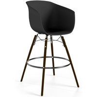 Barhocker - Skandinavisches Design - Dunkle Holzbeine - Pirela Schwarz von PRIVATEFLOOR