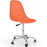 Privatefloor - Bürostuhl mit Rollen - Schreibtisch-Drehstuhl - Denisse Orange - Stahl, pp, Nylon - Orange von PRIVATEFLOOR