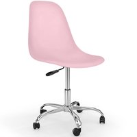 Privatefloor - Bürostuhl mit Rollen - Schreibtisch-Drehstuhl - Denisse Pastellpink - Stahl, pp, Nylon - Pastellpink von PRIVATEFLOOR