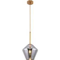 Kristall-Deckenlampe - Diamant-Design-Pendelleuchte - Alon Grau transparent - Glas, Metall - Grau transparent von PRIVATEFLOOR