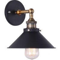 Privatefloor - Wandlampe - Vintage-Design - Jo Schwarz - Metall - Schwarz von PRIVATEFLOOR