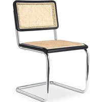 Esszimmerstuhl - Vintage-Design - Holz und Rattan - Neue Ausgabe - Bruna Schwarz von PRIVATEFLOOR
