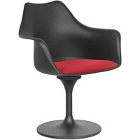 Privatefloor - Esszimmerstuhl mit Armlehnen - Schwarzer Drehstuhl - Tulipan Rot Privatefloor - Esszimmerstuhl mit Armlehnen - Schwarzer Drehstuhl - Tulipan Rot von PRIVATEFLOOR