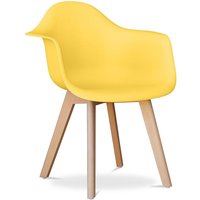 Privatefloor - Esszimmerstuhl mit Armlehnen - Skandinavischer Stil - Dominic Gelb Privatefloor - Esszimmerstuhl mit Armlehnen - Skandinavischer Stil - Dominic Gelb von PRIVATEFLOOR