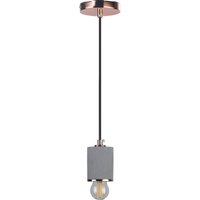 Deckenlampe - Hängelampe - Metall und Beton - Felippo Chrom Roségold - Beton, Eisen - Chrom Roségold von PRIVATEFLOOR