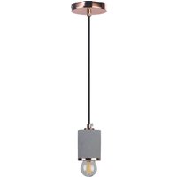 Deckenlampe - Hängelampe - Metall und Beton - Felippo Chrom Roségold - Beton, Eisen - Chrom Roségold von PRIVATEFLOOR