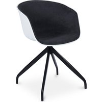 Privatefloor - Gepolsterter Bürostuhl mit Armlehnen - Schwarzer und weißer Schreibtischstuhl - Jodie Dunkelgrau Privatefloor - Gepolsterter Bürostuhl mit Armlehnen - Schwarzer und weißer Schreibtischstuhl - Jodie Dunkelgrau von PRIVATEFLOOR