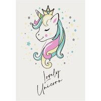 Privatefloor - Großer Kinderteppich mit Einhorn-Design - Mehrfarbig (290x200 cm) - Style Multicolor von PRIVATEFLOOR