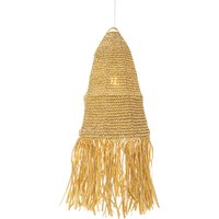 Privatefloor - Raffia-Deckenlampe - Boho-Bali-Design-Pendelleuchte - Uoc Natural wood - Bast - Natural wood von PRIVATEFLOOR