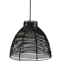 Schwarze Rattan-Deckenlampe - Pendelleuchte im Boho-Bali-Design - Gian von PRIVATEFLOOR