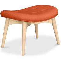 Privatefloor - Hocker aus Leinen - Skandinavisches Design - Holz - Kontor Orange von PRIVATEFLOOR