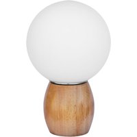 Privatefloor - Tischlampe - Wohnzimmerlampe im skandiinavischen Design- Kugel - Blum Weiß von PRIVATEFLOOR