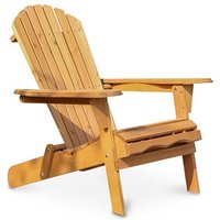 Holzstuhl für den Außenbereich mit Armlehnen - Adirondack Gartenstuhl - Adirondack Natural wood von PRIVATEFLOOR