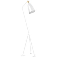Stehlampe im Stativ-Design - Wohnzimmerlampe - Hopper Weiß - Stahl, Metall - Weiß von PRIVATEFLOOR