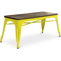 Privatefloor - Industriedesign-Bank - Holz und Metall - Stylix Gelb von PRIVATEFLOOR
