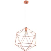 Deckenlampe - Vintage-Design Pendelleuchte - Lara Roségold - Metall, Metall - Roségold von PRIVATEFLOOR