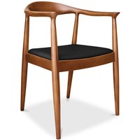 Nalan skandinavischen Stil Stuhl - Stoff Schwarz - Stoff, Eschenholz, Holz, Stoff - Schwarz von PRIVATEFLOOR