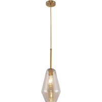 Kronleuchter-Deckenlampe - Hängelampe im vintage Design - Alua Beige - Glas, Metall - Beige von PRIVATEFLOOR