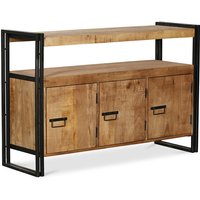 Privatefloor - Vintage Industrial Sideboard Natural wood - Metall, Holz, Metall, Holz - Natural wood von PRIVATEFLOOR