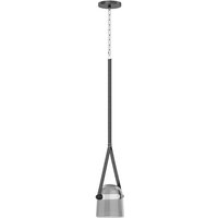 Deckenlampe - Pendelleuchte - Leder und Glas - Bim Rauch - Glas, Leder, Eisen - Rauch von PRIVATEFLOOR