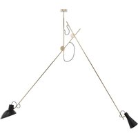 Flex-Deckenlampe - Hängeleuchte - 2 Arme - Pats Gold - Eisen, Aluminium - Gold von PRIVATEFLOOR