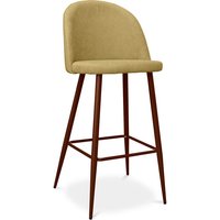 Privatefloor - Polsterhocker aus Stoff - Skandinavisches Design - 76cm - Evelyne HellGelb von PRIVATEFLOOR