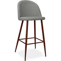Privatefloor - Polsterhocker aus Stoff - Skandinavisches Design - 76cm - Evelyne Grau von PRIVATEFLOOR