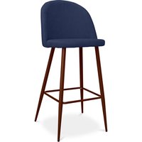 Privatefloor - Polsterhocker aus Stoff - Skandinavisches Design - 76cm - Evelyne Dunkelblau von PRIVATEFLOOR